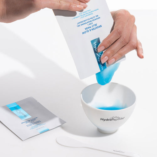 Toepassing van Brighten + Glow Jelly Mask op de huid