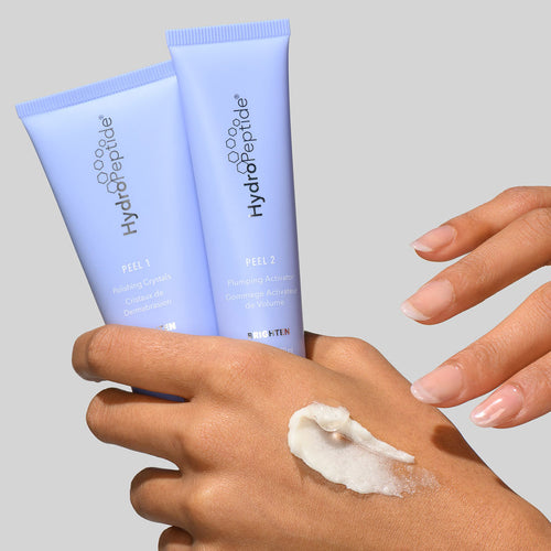 Toepassing van Polish & Plump Face Peel op de huid