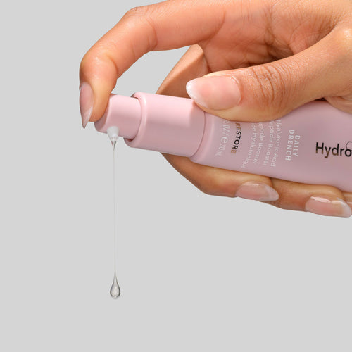 Toepassing van Daily Drench op de huid