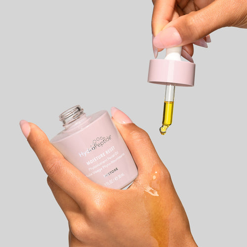 Toepassing van Moisture Reset op de huid
