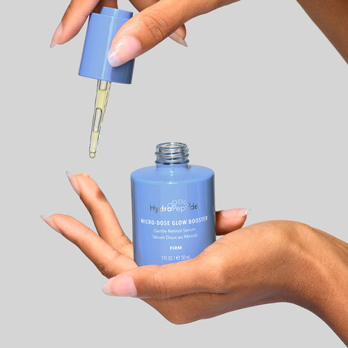Toepassing van Micro-Dose Glow Booster op de huid